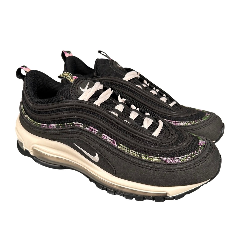 Nike Air Max 97 Next Nature Black Floral Tapestry Womens 9.5 Running Shoes